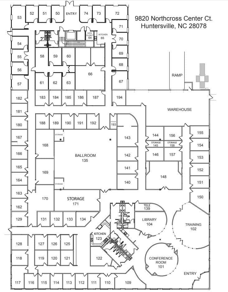 Floor plan of 9820 Northcross Center Court