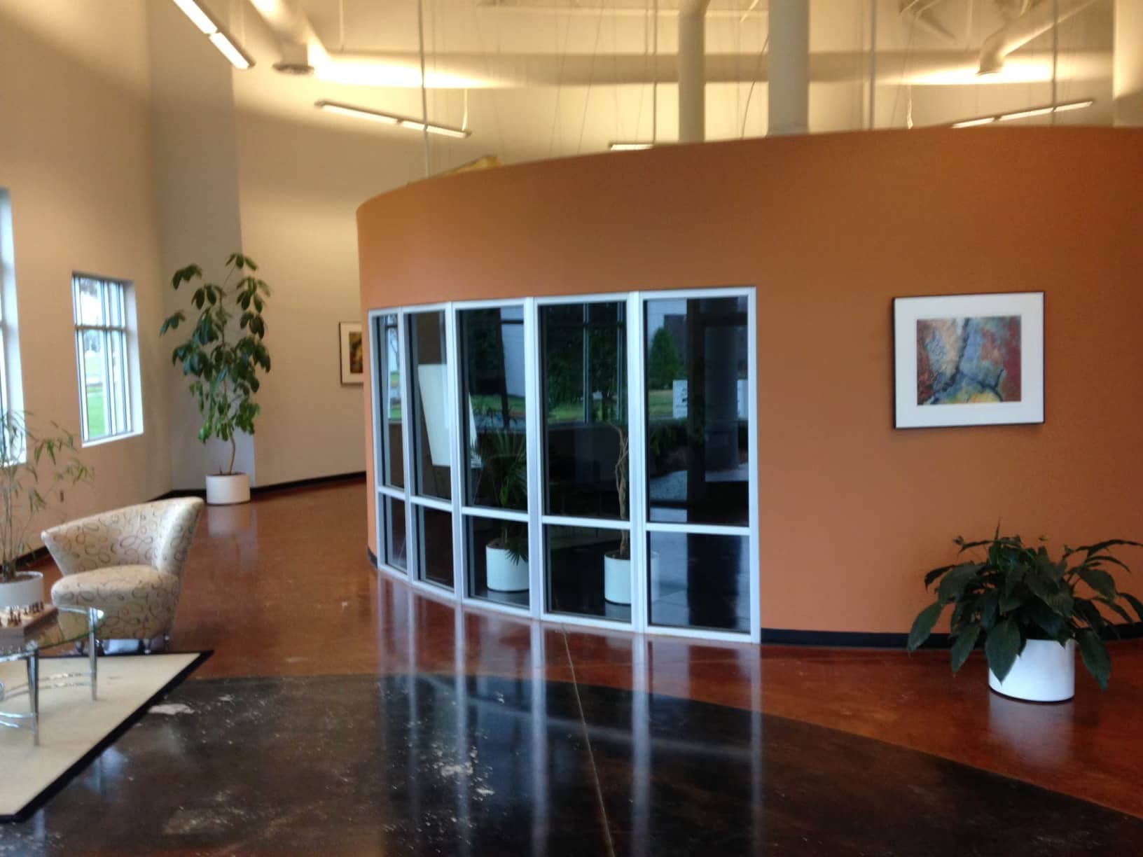 Spacious professional lobby at 9820 Northcross